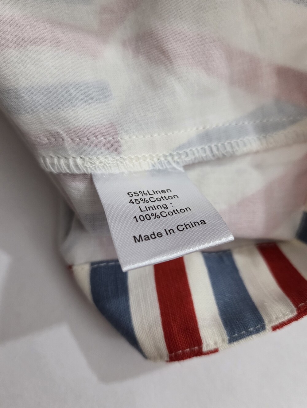 NWT Tuckernuck Mini Callie Dress Americana Wavy Stripe Linen Blend Size Small - Picture 9 of 10